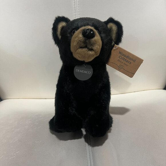 Demdaco Nat And Jules Teddy Bear Plush Black Brown Stuffed Animal - Picture 2 of 5